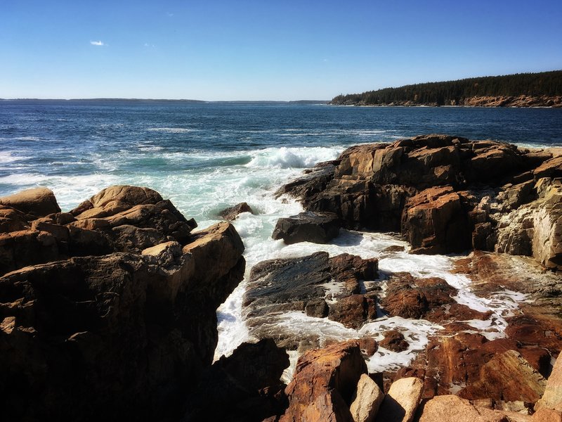 Otter Point along the shore.