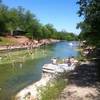 A view of downtown from the Barton Springs pool.