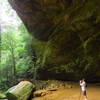 In the massive Ash Cave amphitheater.