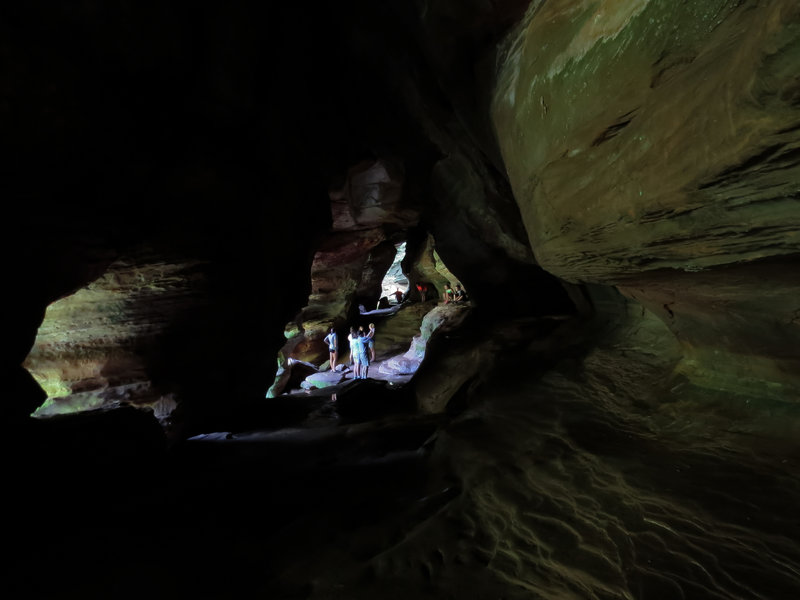 Inside the Rock House natural cave.