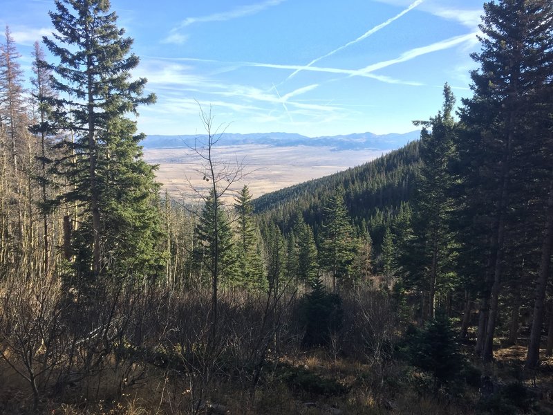 The view looking east from Comanche Trail.