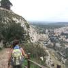 Looking down into the canyon! This is the top of the trail and the handrails follow you most of your way down!