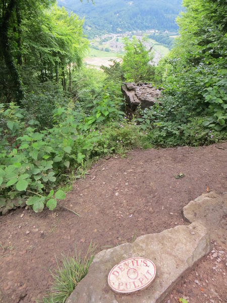 Devil's Pulpit is a rock outcropping overlooking the valley and the ruins of Tintern Abbey