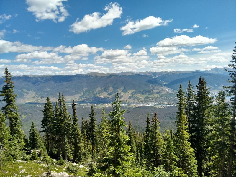 Finally exiting the tree line on the way up.