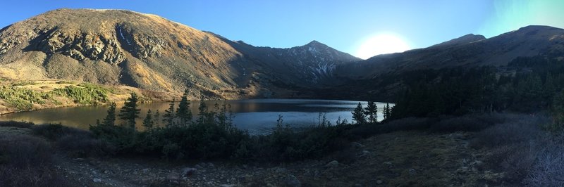 Looking over Comanche Lake to Comanche Peak.