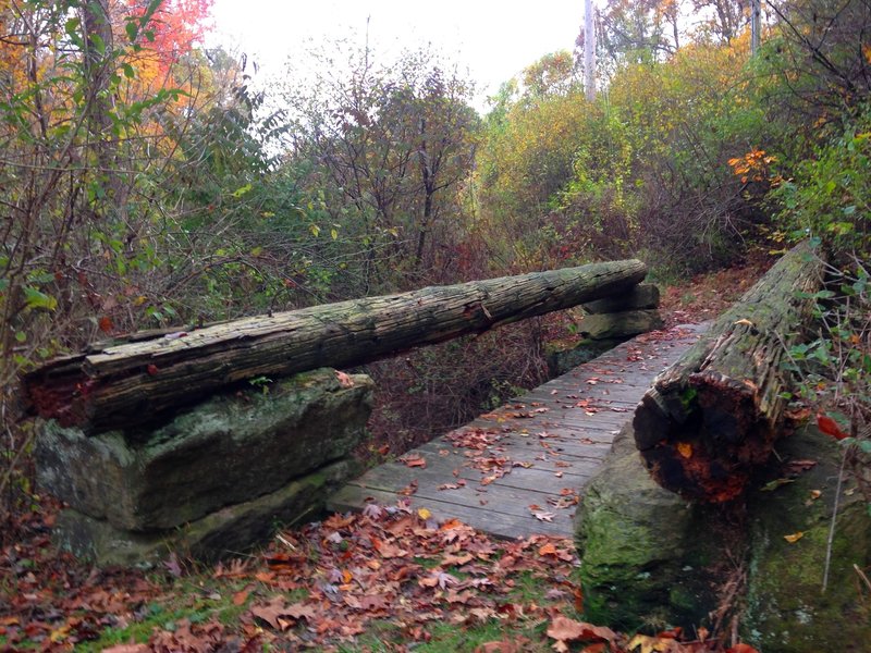 Wood bridge.