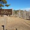 Sign at the junction of Lady Moon and Granite Ridge trails.