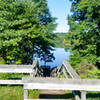 The stairs down to the section that hugs Kent Lake.