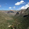 About halfway up to the top of the canyon - you can see the fall colors around the lower portion of the trail below.