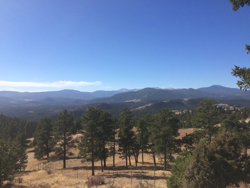 View all the way to Mt. Evans to the west.