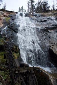 Looking up from the bottom of Foresta Falls.