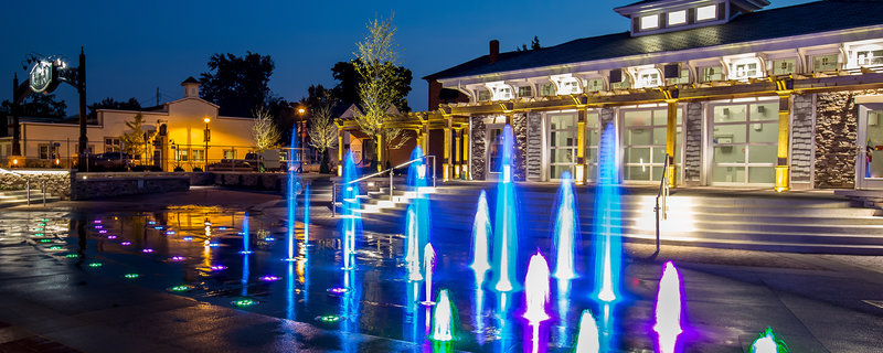 Hilliard's Station Park at the SE terminus of the Heritage Rail Trail.