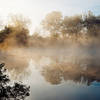 A misty morning over Lake Marmo.