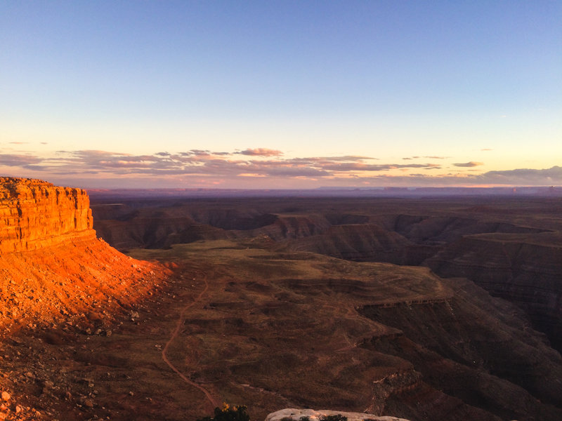 Sunset in the desert.