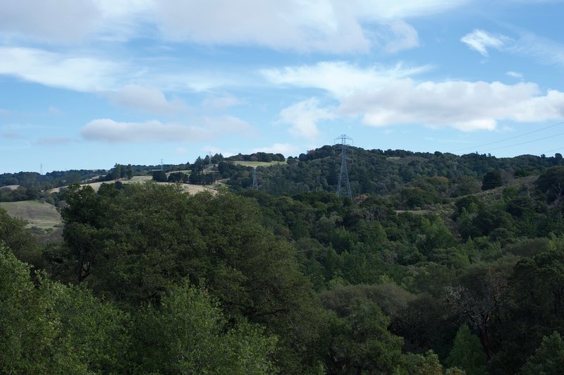 Views of the surrounding hillsides are few and far between, but occasionally you can see of into the distance.