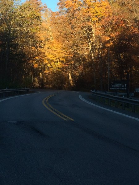 View of Route 77 from parking area.