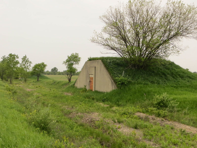 Bunkers in the Midewin National Tallgrass Prairie