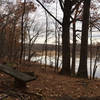 Bench overlooking Mill River and marsh.