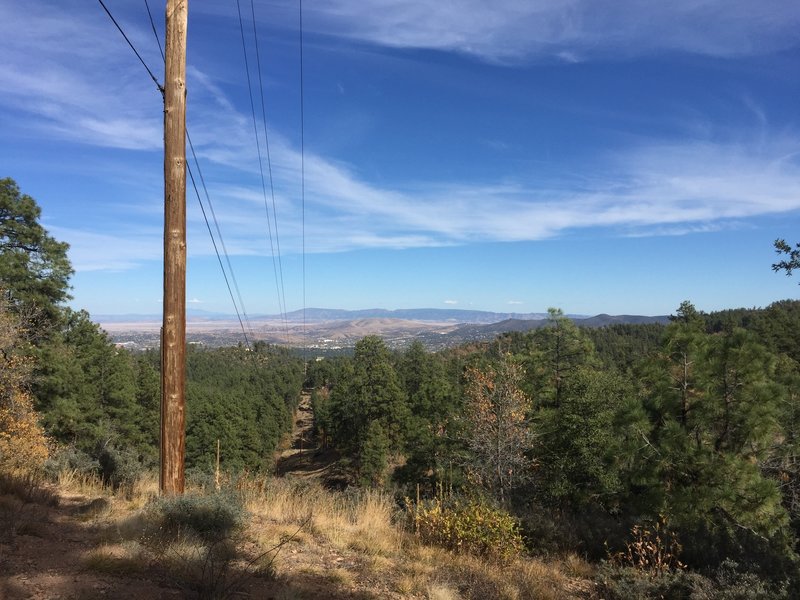 Prescott, AZ in the distance.