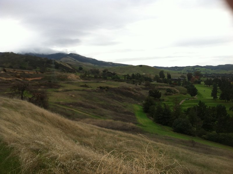 Mt Diablo nestled in the clouds.