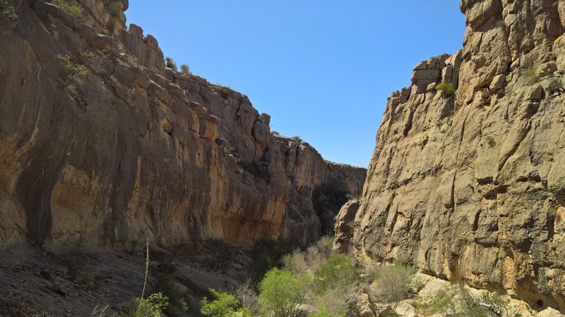 Inside Devil's Den about halfway through. At this point, all the drop offs have been cleared.