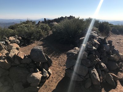 Wind break at summit.