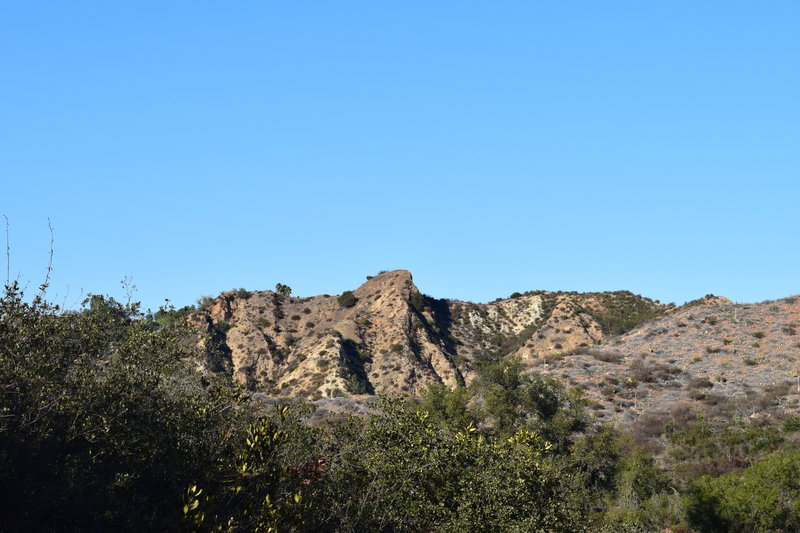 A ridgeline visible from the trail.