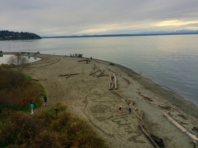 View to beach access from Carkeek Park.