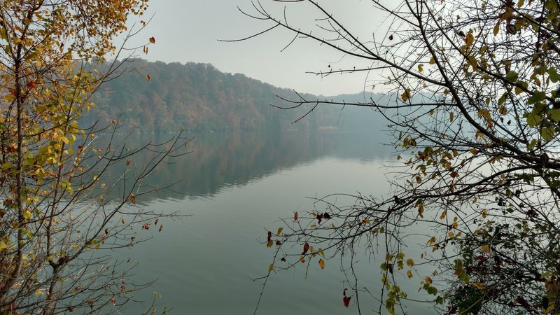 A great view of the Little Tennessee River along the trail close to the Rivergate entrance to the fort.