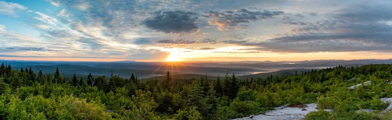 Sunset on the top Mont Hereford.