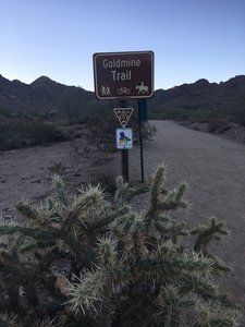Goldmine Trailhead sign