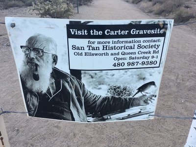 Carter Gravesite sign.