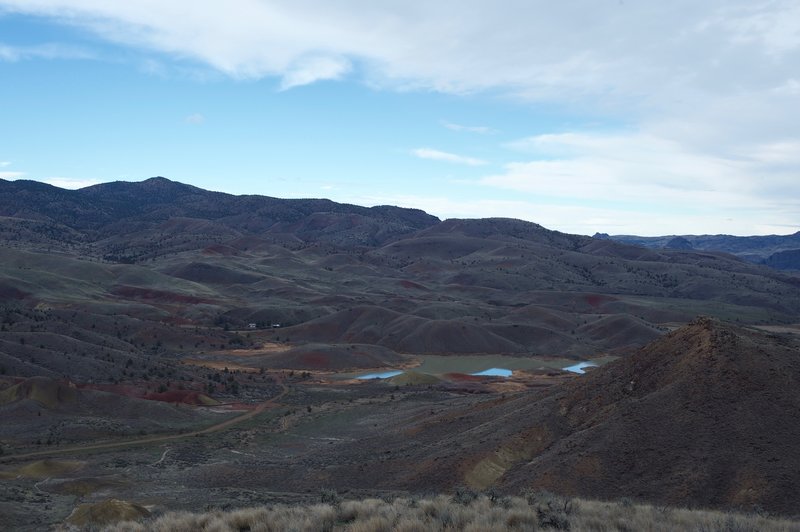 Painted Cove and and irrigation pond outside the monument boundary.