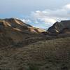 A views of the surrounding hills at sunset.