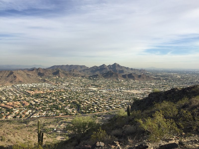 View to the west from the peak. Four Peaks is waaaay back there!