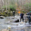 Big Creek crossing (normally dry) to Ranger Creek Falls Trail.