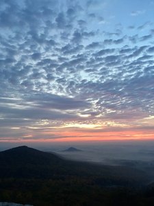 Sunrise hike! Used headlamps to get there early!