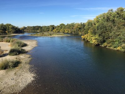 The mighty American River.