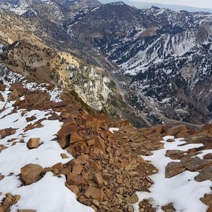 A view down into the valley from the Mt. Supreme Trail.