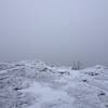 Overlooking Bean and Bear Lakes north of Silver Bay in white-out conditions