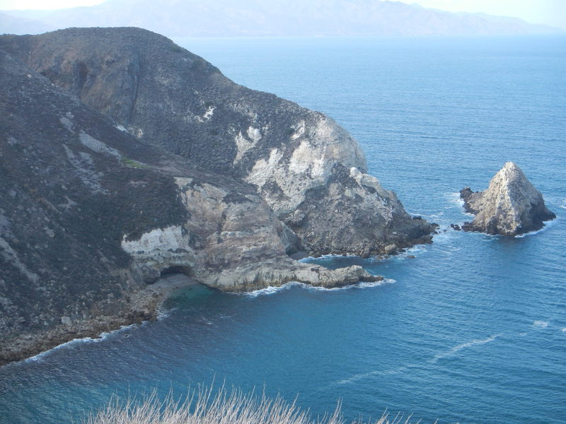 Potato Harbor Bay with the northmost view of Santa Cruz Island in the background.