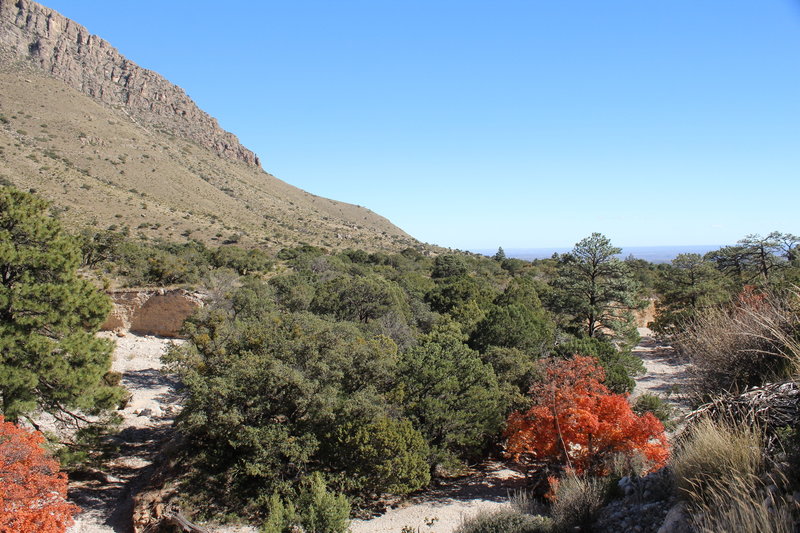 Returning to the trailhead along the Devil's Hall Trail, Guadalupe Mountains National Park