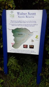 An information sign greets visitors at the start of the track.