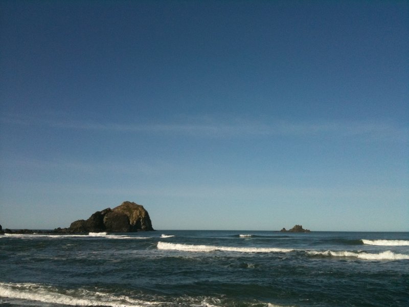 False Klamath Rock from the Coastal Trail: Lagoon Creek section.