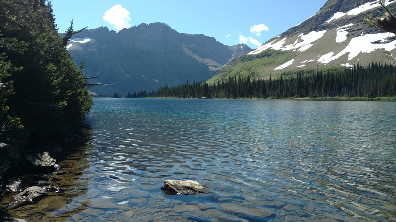 The view from a little lakeside exploring at at Hidden Lake