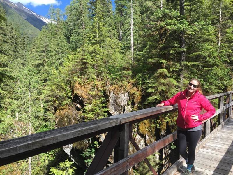 High Hoh Bridge in Olympic National Park, Washington.