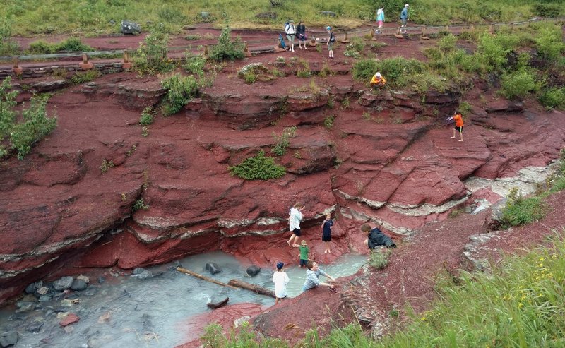 Visitors enjoying Red Rock Canyon.