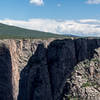 Lush vegetation ends abruptly for the deep Black Canyon