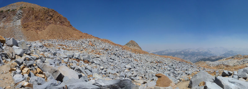 At the top of Red Peak Pass. Red Peak is just to the right.