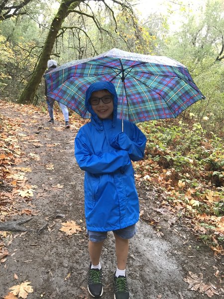 Even on a rainy day, a hike will put a smile on your face.